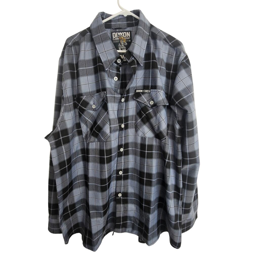 Dixxon Mens V-Twin Visionary Plaid Flannel Cholo Shirt Size 2X Button Grunge